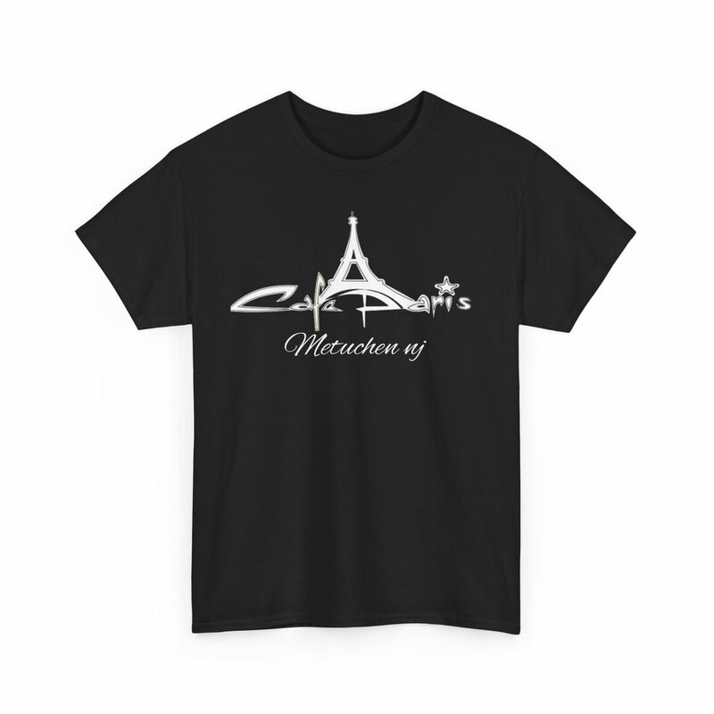 Cafe Paris on black tshirt